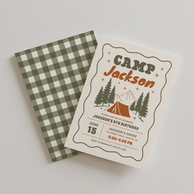 Camping-Geburtstag für Jungen Einladung (Von Creator hochgeladen)