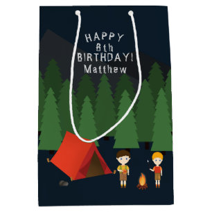 Camping-Geburtstagsfeier Mittlere Geschenktüte