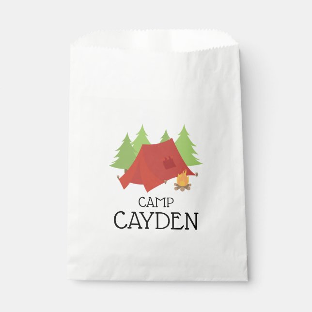 Camping Geburtstagsparty Gefallen Taschen rotes Ze Geschenktütchen (Vorderseite)