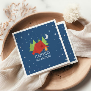 Camping Geburtstagsparty Serviette