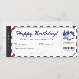 Camping Geschenkgutschein Sommercampingzertifikat