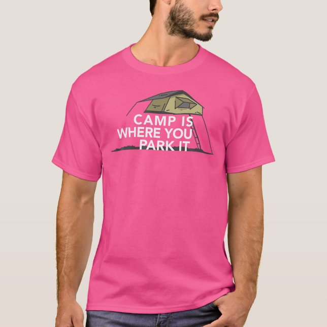 Camping gestreut 4 Radlaufwerk T-Shirt (Vorderseite)