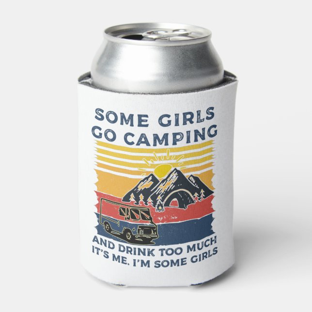 Camping Girl Funny Gifts Dosenkühler (Kanne Vorderseite)