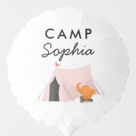 Camping Girls Geburtstagsparty Pink Zelt Ballon