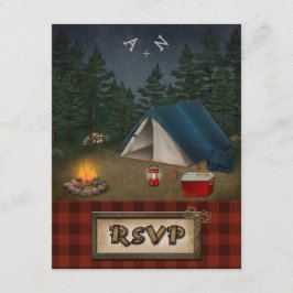 Camping Glamping Fishing-Hochzeit RSVP-Karte RSVP Karte