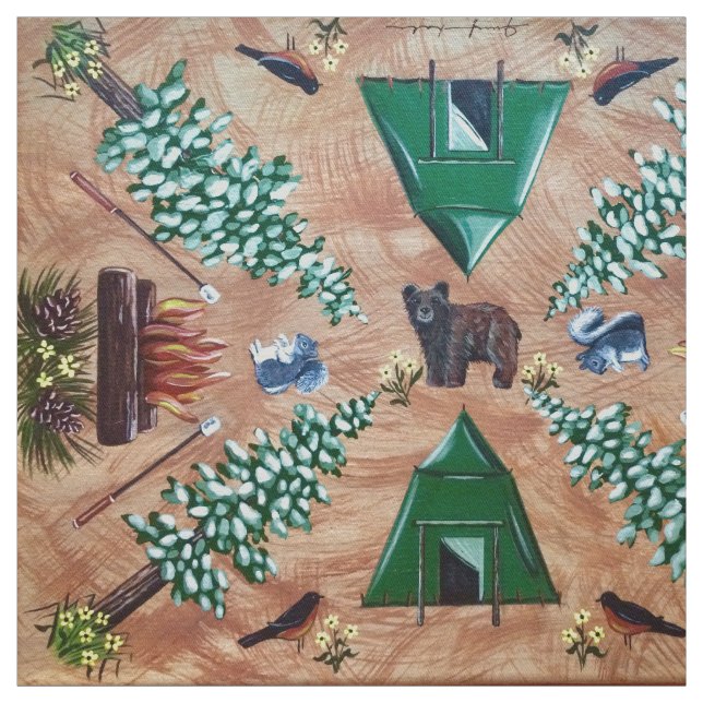 Camping Glamping & Smores Stoffe (Muster)