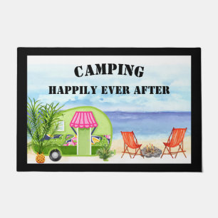 Camping glücklicherweise immer nach der Haustür ma Fußmatte
