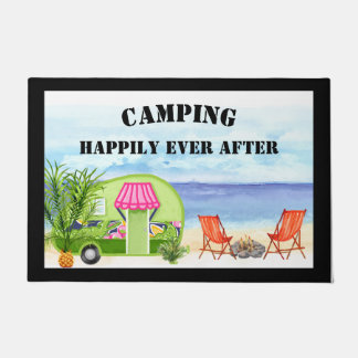 Camping glücklicherweise immer nach der Haustür ma Fußmatte