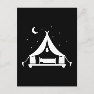 Camping-Glühzelt Postkarte