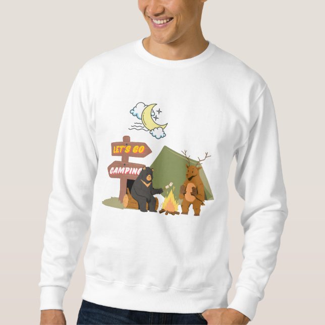 Camping "Go" lasse Sweatshirt (Vorderseite)