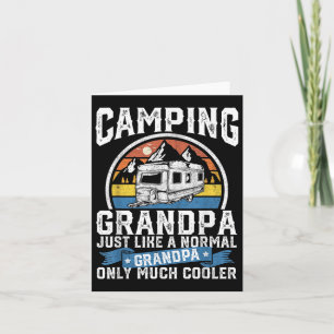 Camping Grandpa Funny Camper Rv Retro Karte
