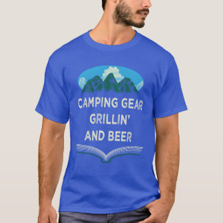 Camping Grillen und Bier Camper Party Camp Reunion T-Shirt
