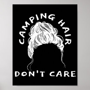 Camping Hair Keine Sorge - Fun Camp Poster