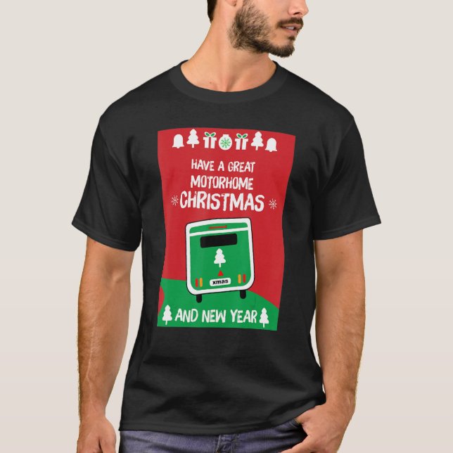 Camping Happy Christmas Camping Motorhome Rv T-Shirt (Vorderseite)