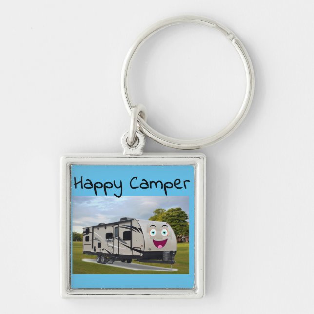 Camping Happy Retirement in der RV von Funnycoomb Schlüsselanhänger (Vorne)