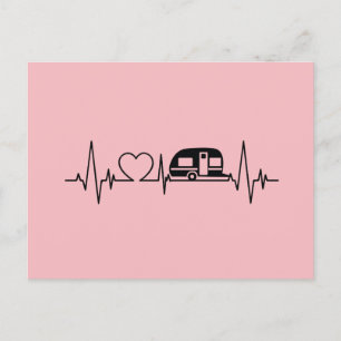 Camping Heartbeat Postkarte