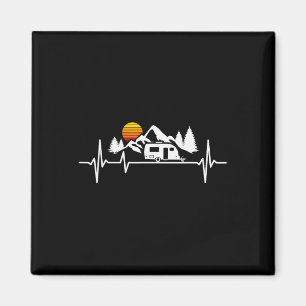 Camping Heartbeat Wohnwagen Anhänger Magnet