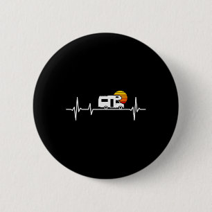 Camping Heartbeat Wohnwagen Wohnmobil Button