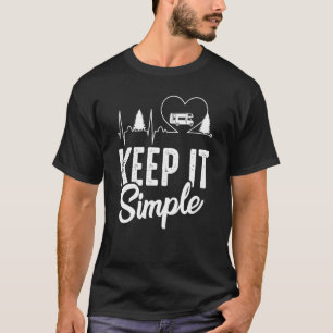 Camping Herzschlag Halten Sie Es Einfach Anhänger T-Shirt