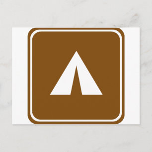 Camping Highway-Zeichen Postkarte