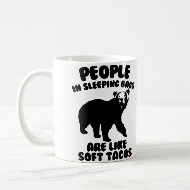 Camping Humor Bärenfutter Kaffeetasse (Links)