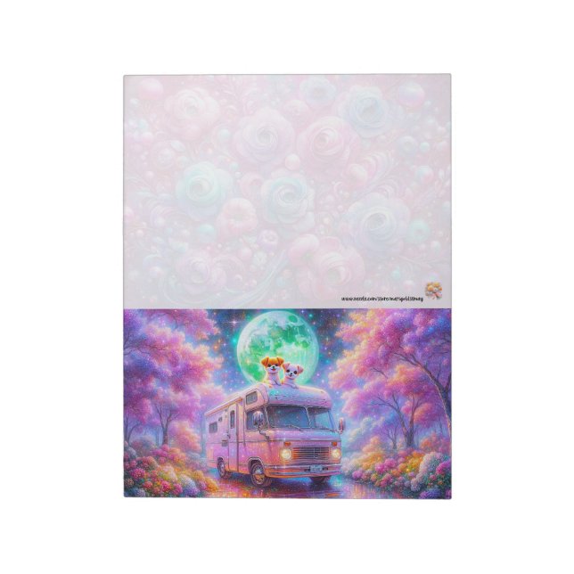 Camping-Hunde Notizblock (Rotiert)