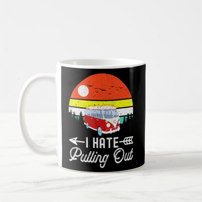 Camping Ich hasse es, Retro Camper Trailer RV abzu Kaffeetasse (Links)