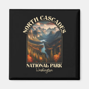 Camping im North Cascades National Park in der Her Magnet