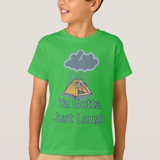 Camping im Regen T-Shirt (Vorderseite)