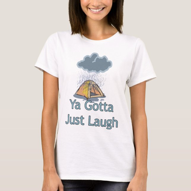 Camping im Regen T-Shirt (Vorderseite)