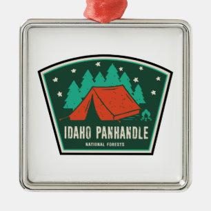 Camping in den Idaho Panhandle National Forests Ornament Aus Metall