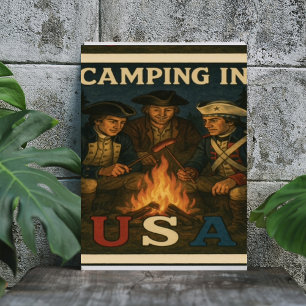 Camping in den USA 4. Juli Poster