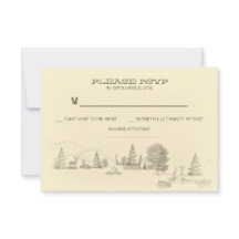 Camping in den Wäldern Hochzeitskarten für RSVP