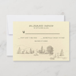 Camping in den Wäldern Hochzeitskarten für RSVP Karte