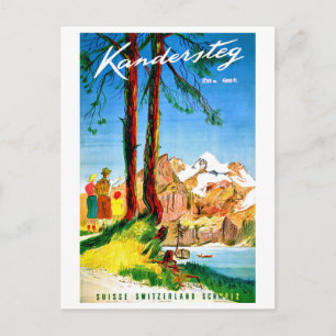Camping in Kandersteg, Schweiz Postkarte