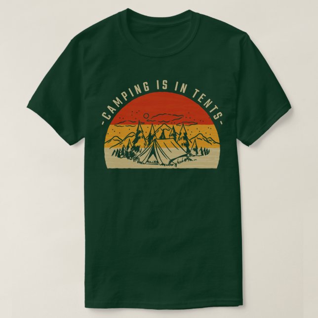 Camping in Zehntel 8 T-Shirt (Design vorne)