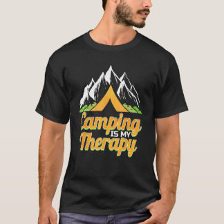 Camping is my Therapy retro vintage Hiking and Cam T-Shirt