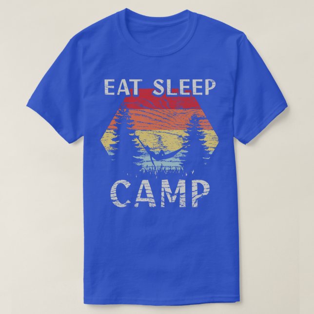 Camping isst Schlafzelte T-Shirt (Design vorne)