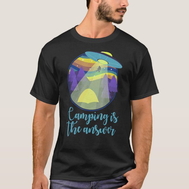 Camping ist die Antwort auf den klassischen Sommer T-Shirt (Vorderseite)