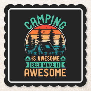 Camping ist großartig, Bier macht es großartig Untersetzer