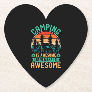 Camping ist großartig Bier macht es großartig Untersetzer