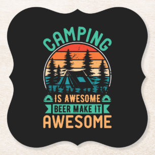 Camping ist großartig, Bier macht es großartig Untersetzer