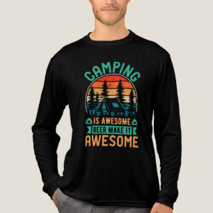 Camping ist großartig Bier macht es noch besser Tri-Blend Shirt
