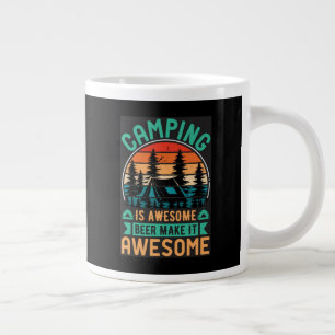 Camping ist großartiges Bier Mach es großartig-673 Jumbo-Tasse