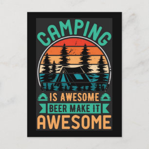 Camping ist großartiges Bier Mach es großartig-673 Postkarte