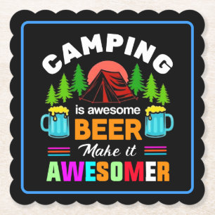 Camping ist großartiges Bier, macht es noch großar Untersetzer