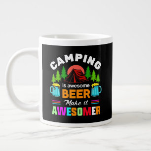 Camping ist großartiges Bier macht es noch großart Jumbo-Tasse