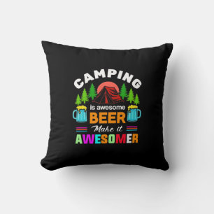 Camping ist großartiges Bier Macht es noch großart Kissen