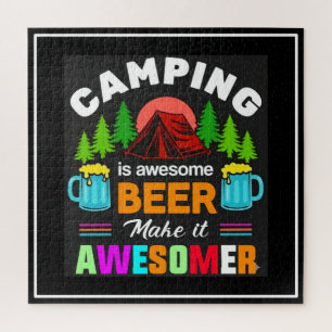 Camping ist großartiges Bier Macht es noch großart Puzzle