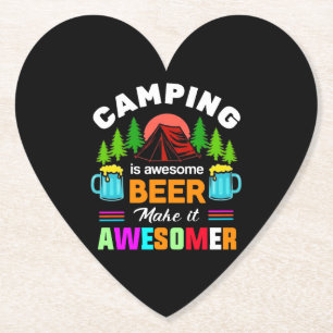 Camping ist großartiges Bier Macht es noch großart Untersetzer
